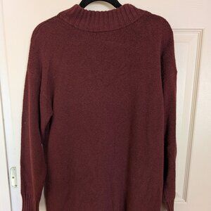 Burgundy sweater dress